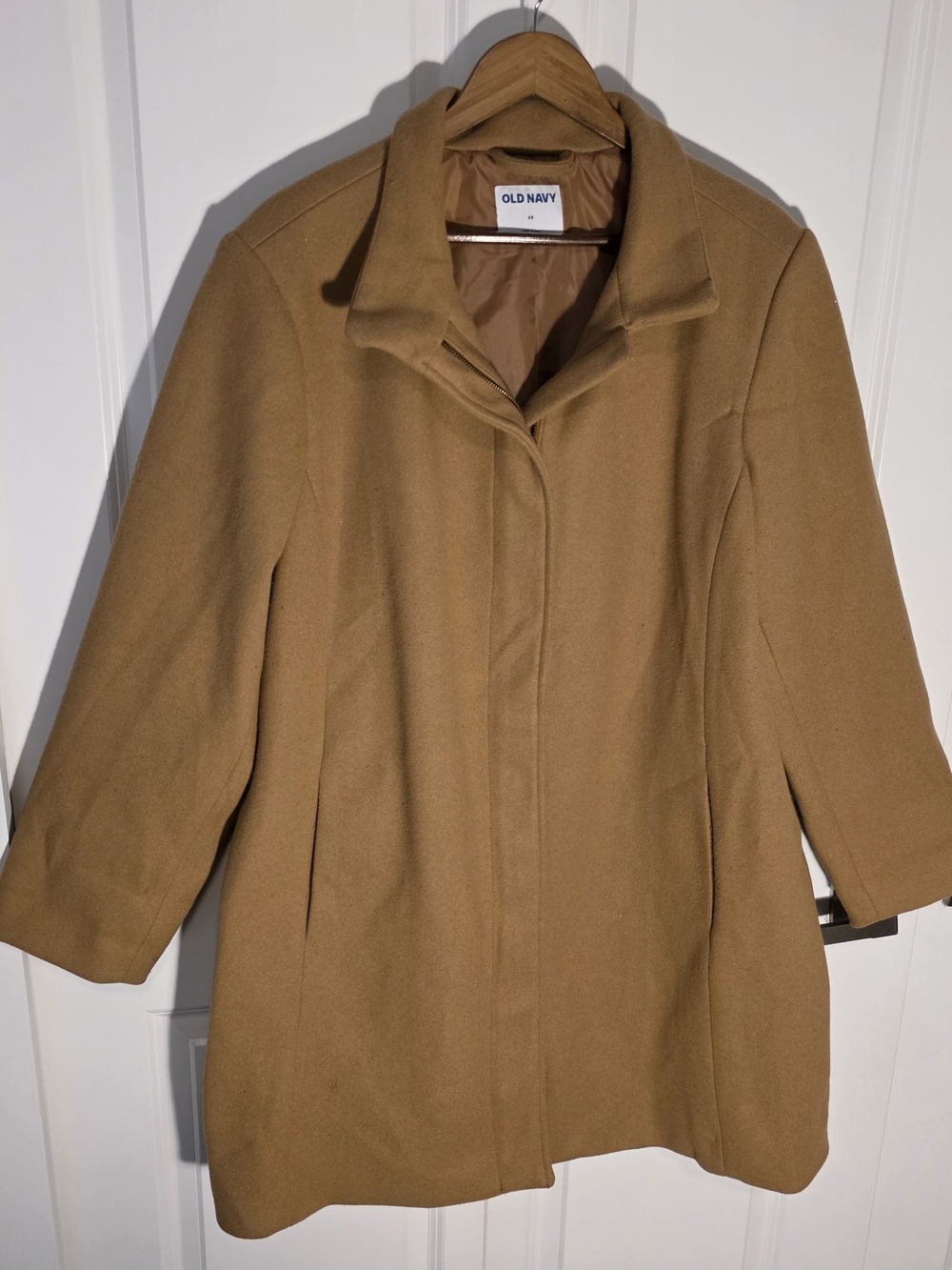 Old Navy Women's Camel-Tan Wool-Blend Pea Coat
